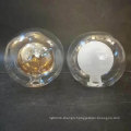 Handmade 100mm G9 Clear Frosted Globes Lamp Shade Double Wall Glass Ball Lampshade with Internal Thread for Pendant Lampshades
